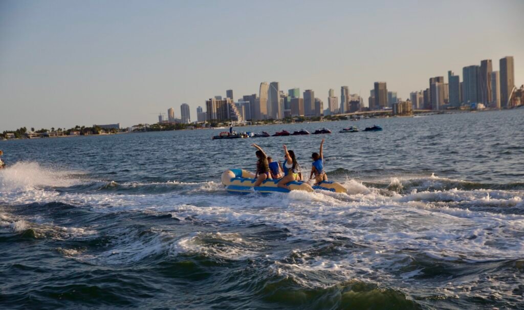 jet ski miami with skyline views