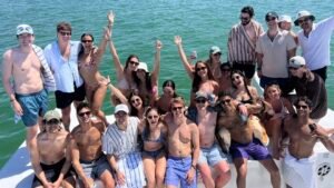 miami private boat with waterspouts