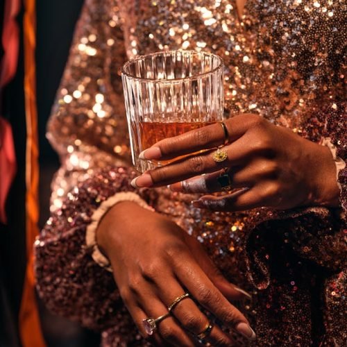 Woman Hands Holding Glass